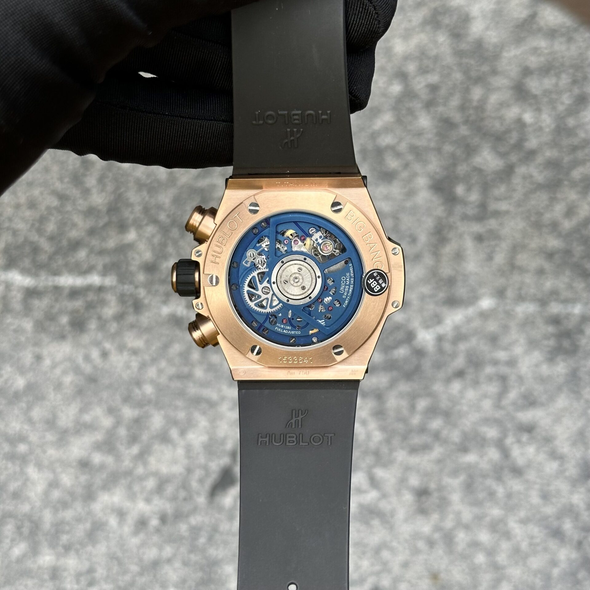 Hublot Replica Watch Big Bang Unico King Gold Blue Ceramic Benzel 44mm - Top club