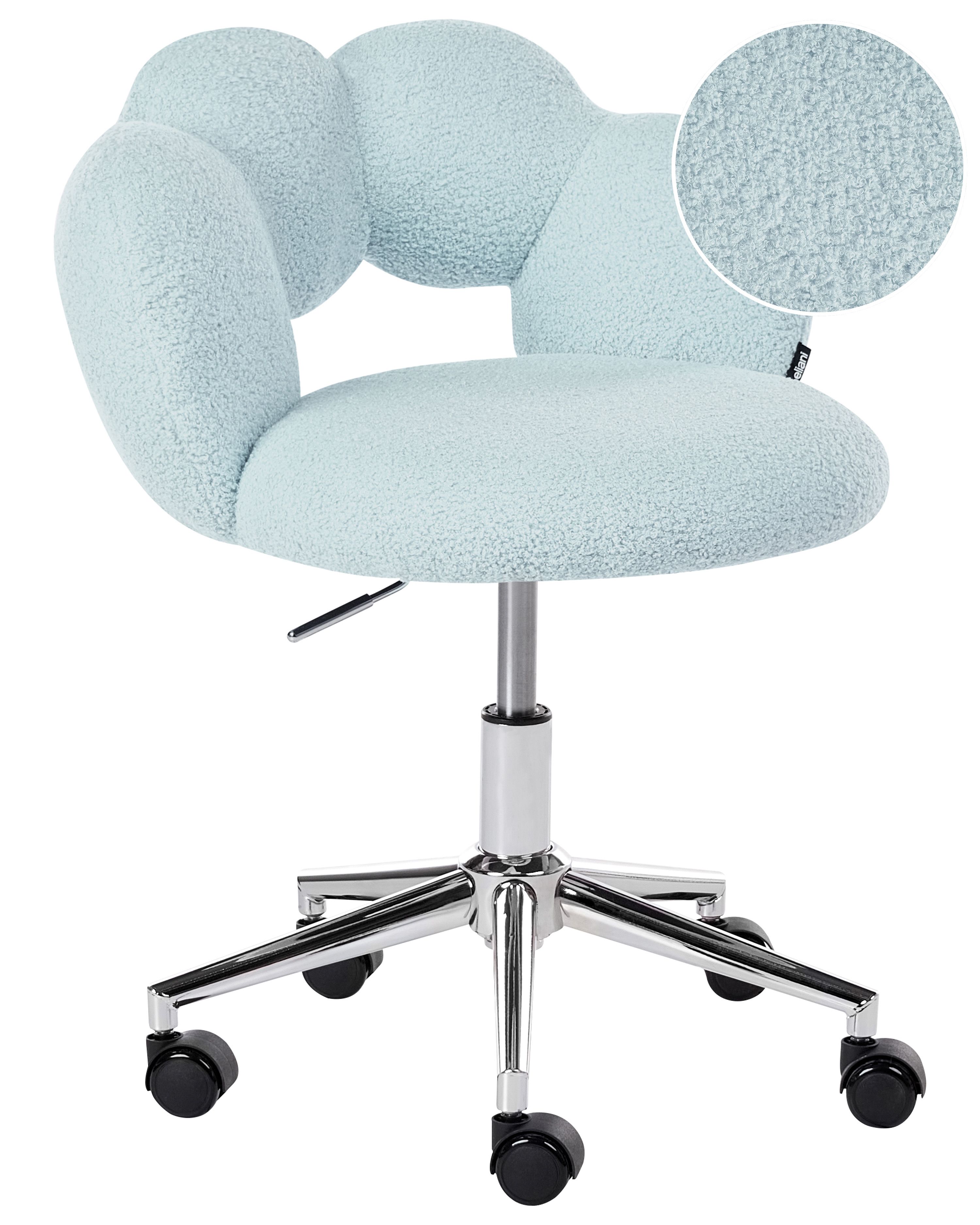 Desk Chair WHIZZY Boucle Light Blue