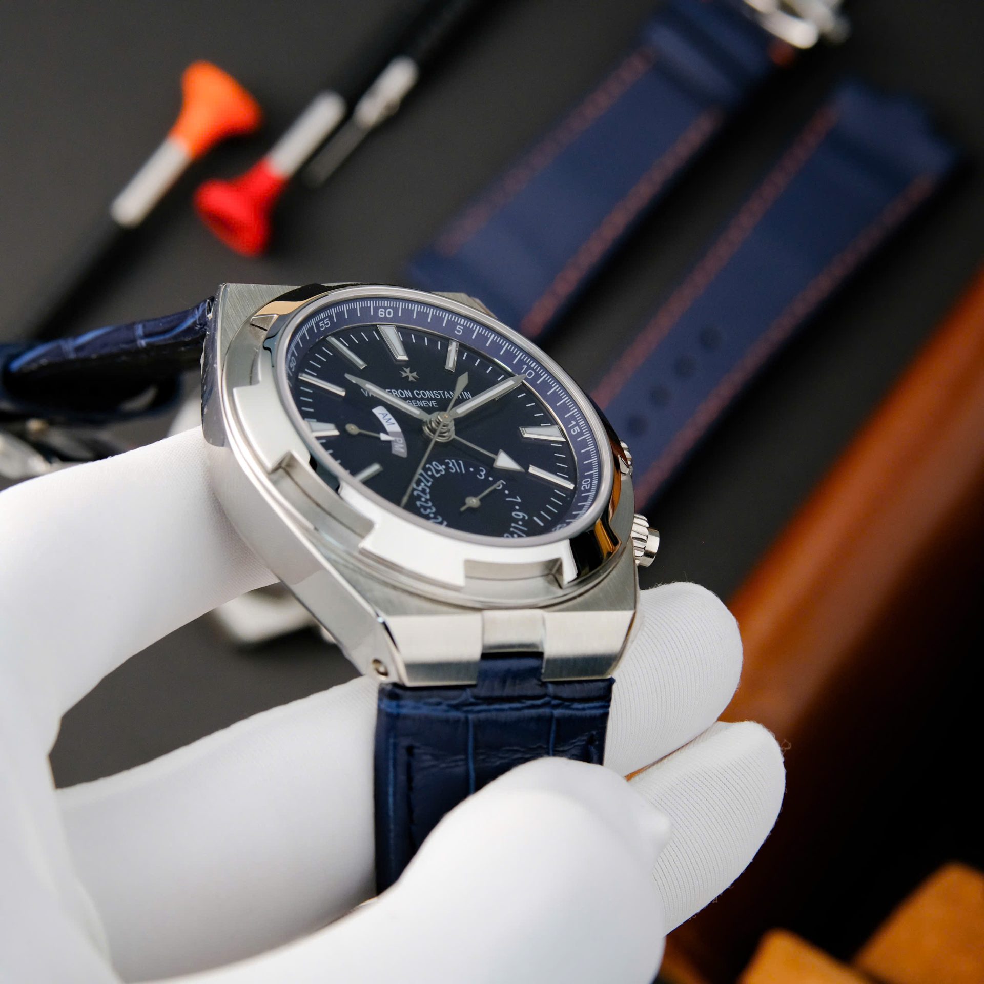 Vacheron Constantin Overseas Dual Time 7900V Replica Watch Blue Dial PZ Factory 41mm - Top club