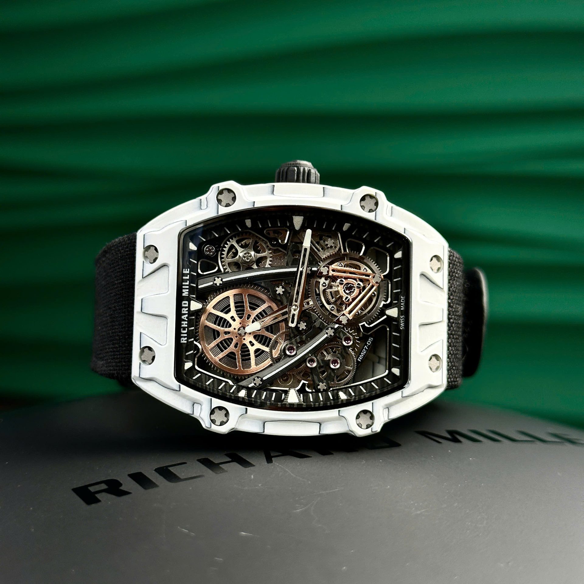 Richard Mille RM27-05 Rafael Nadal Replica Watch White Carbon Case 37.25×47.25mm - Elite Watch Atelier