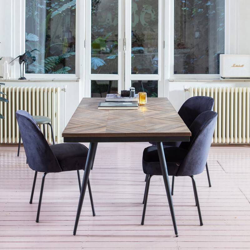 WOOOD Rhombic Eettafel - 220 x 90 cm - Bruin