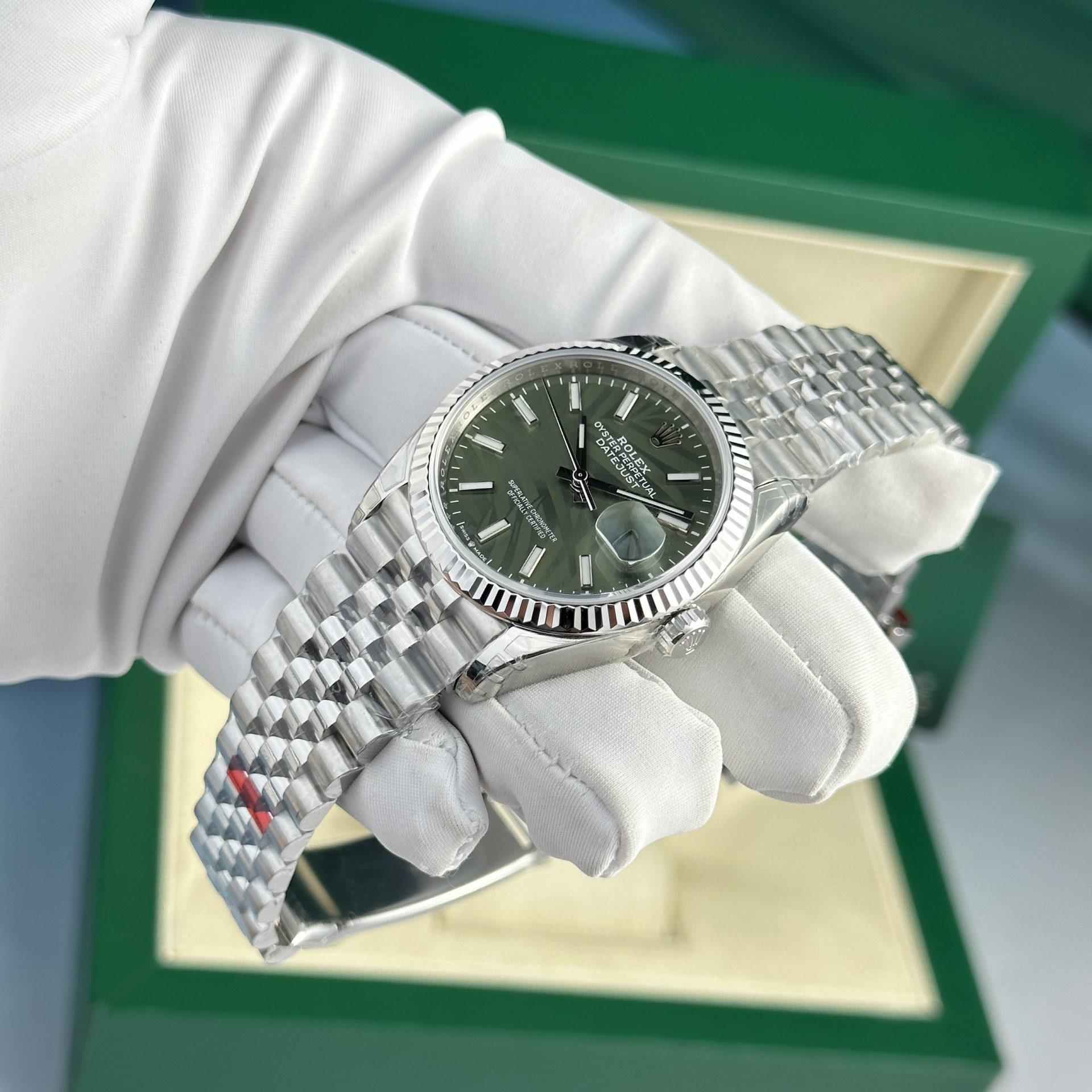 Rolex Replica Watch DateJust 126234 Dial Green VS Factory 36mm - Top club