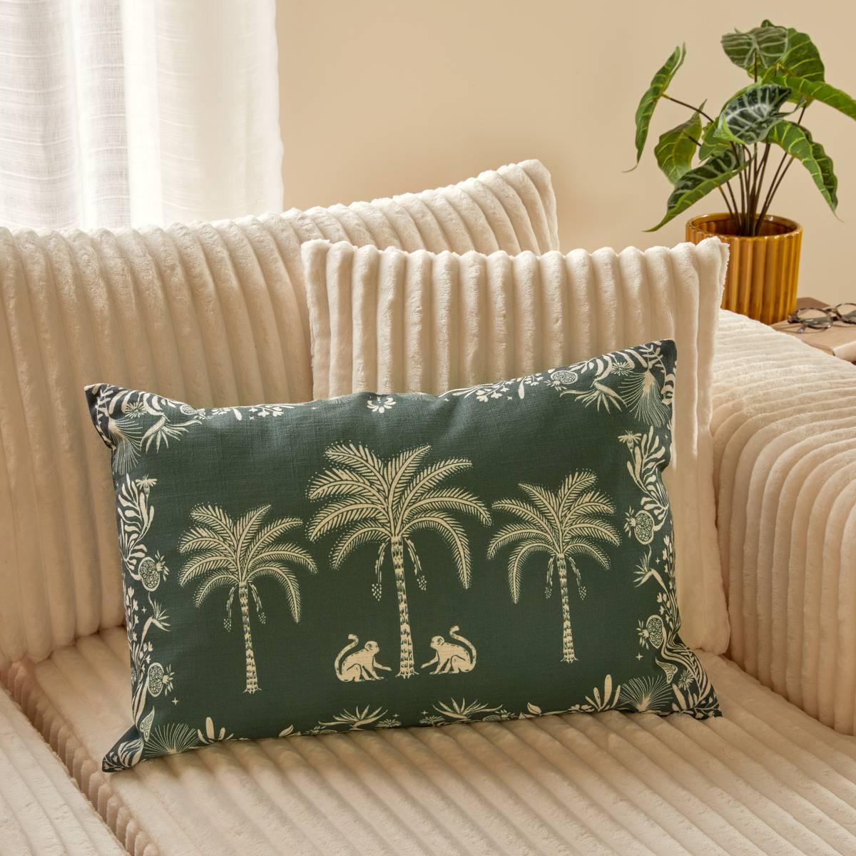 Outdoor Cushion "The palm resort" 58 x 38 cm, Polyester