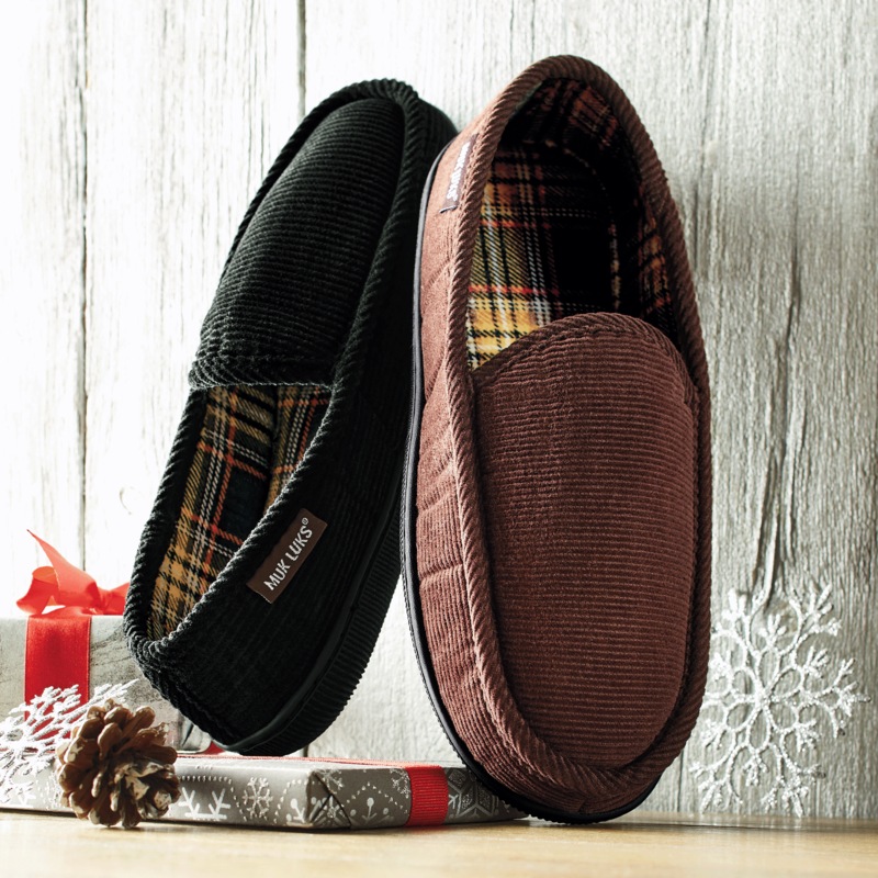 MUK LUKS Men's Corduroy Slipper - MIDNIGHT VELVET CATALOG