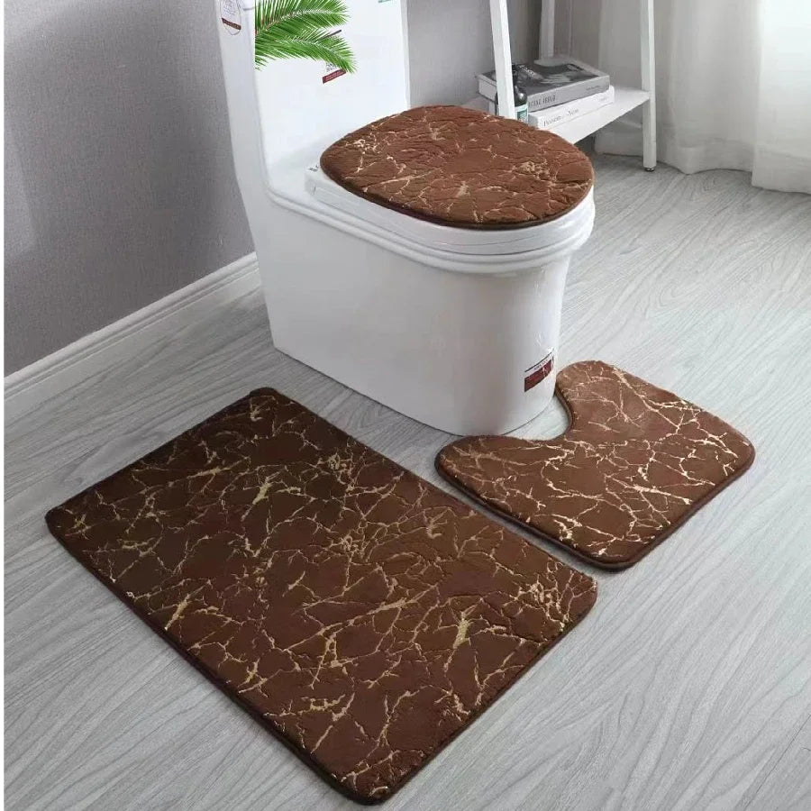 GoldEleganceMat | Anti-Slip Toiletmat Set