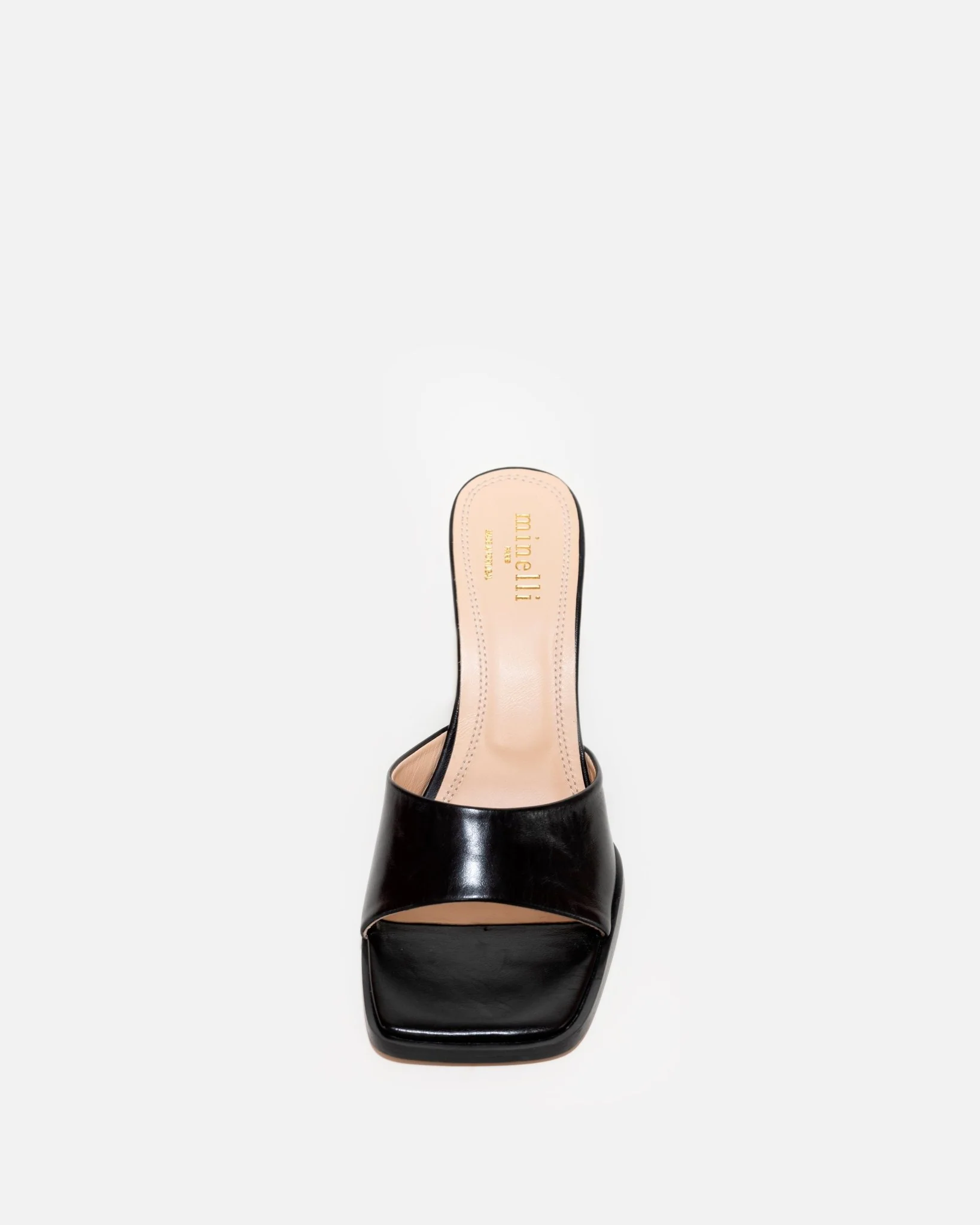 MULES JELATO - En cuir à talons noir