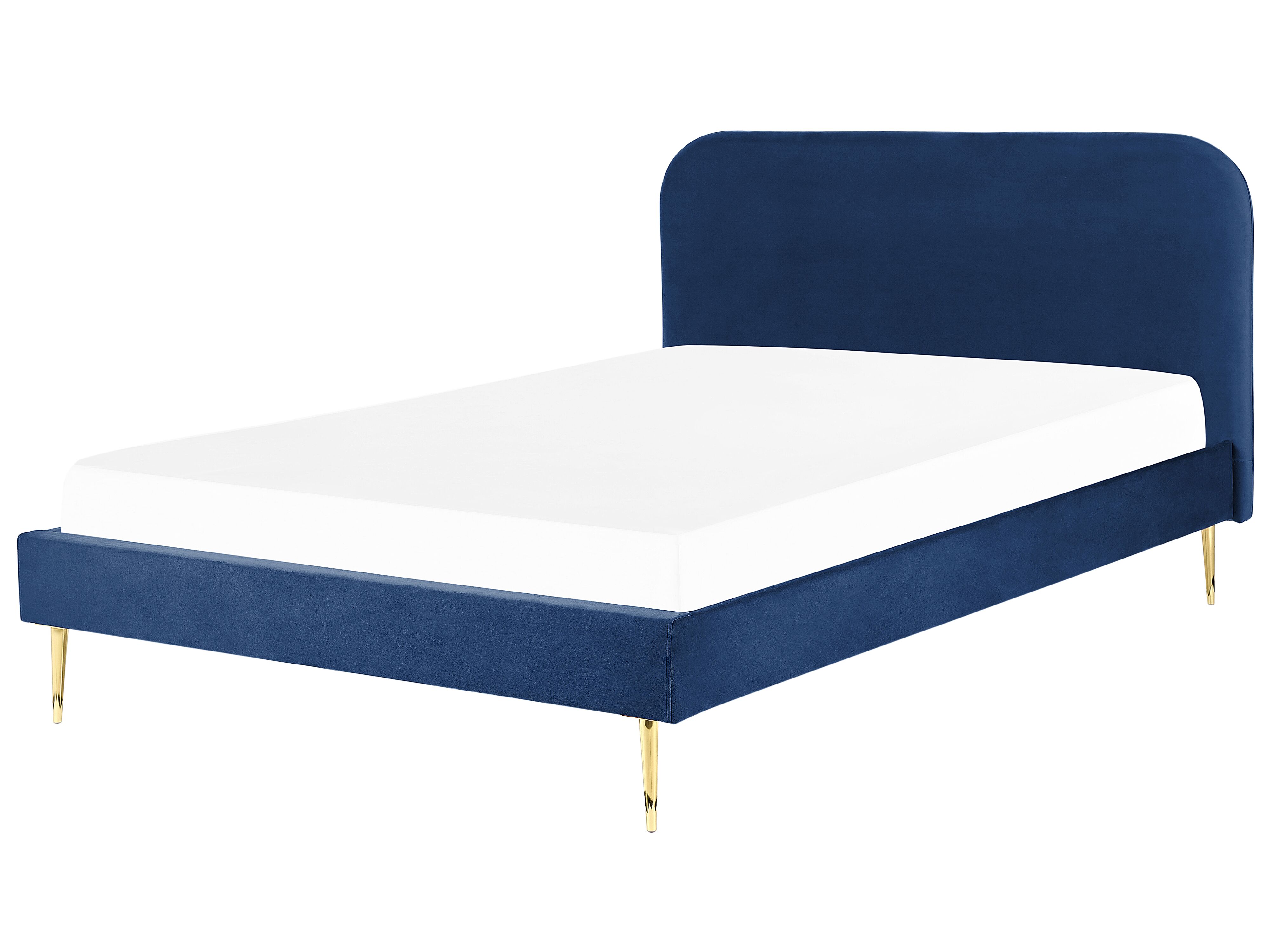Bed Velvet FLAYAT 180 x 200 cm (EU Super King) Navy Blue