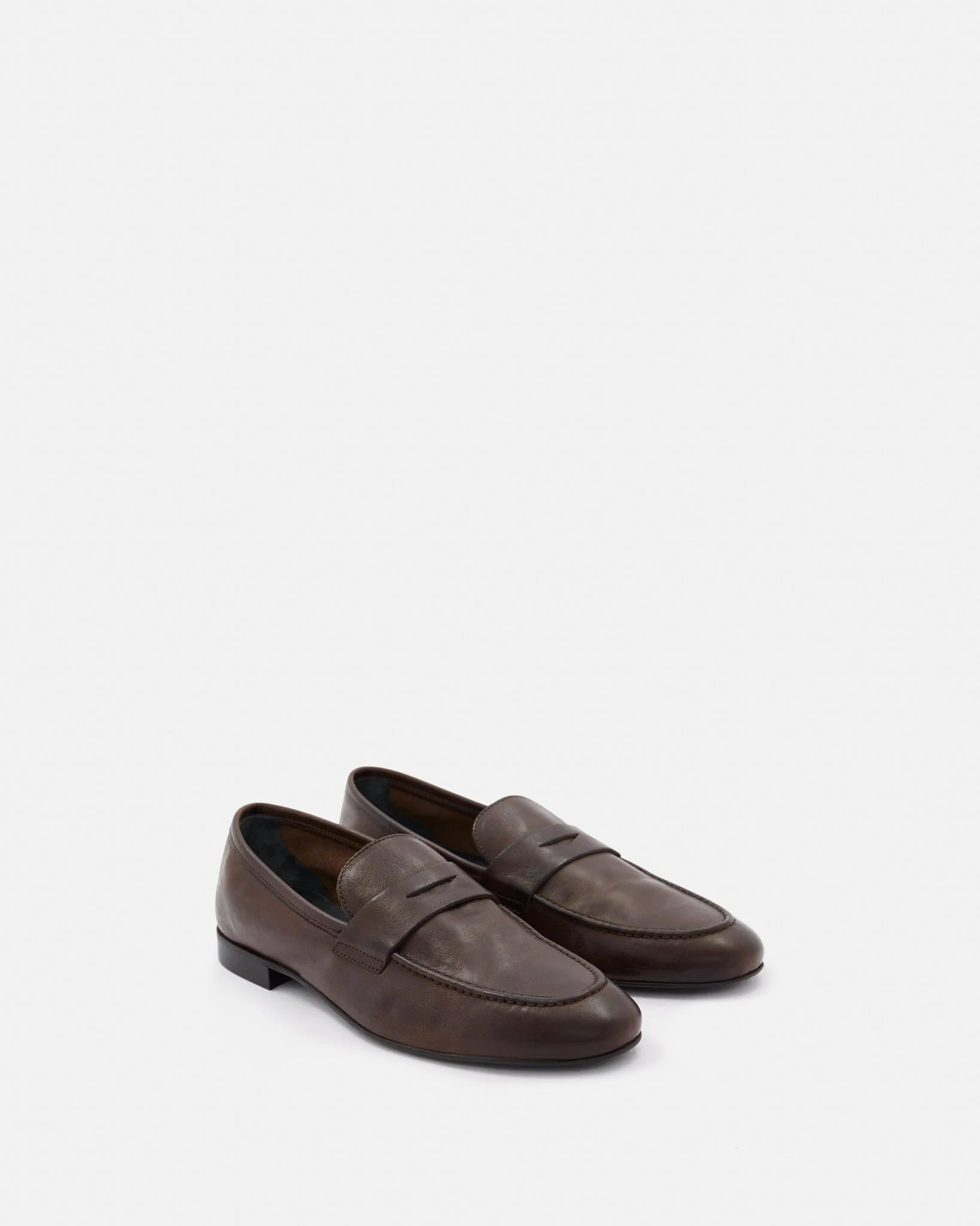 MOCASSINS ALBORO - En cuir marron