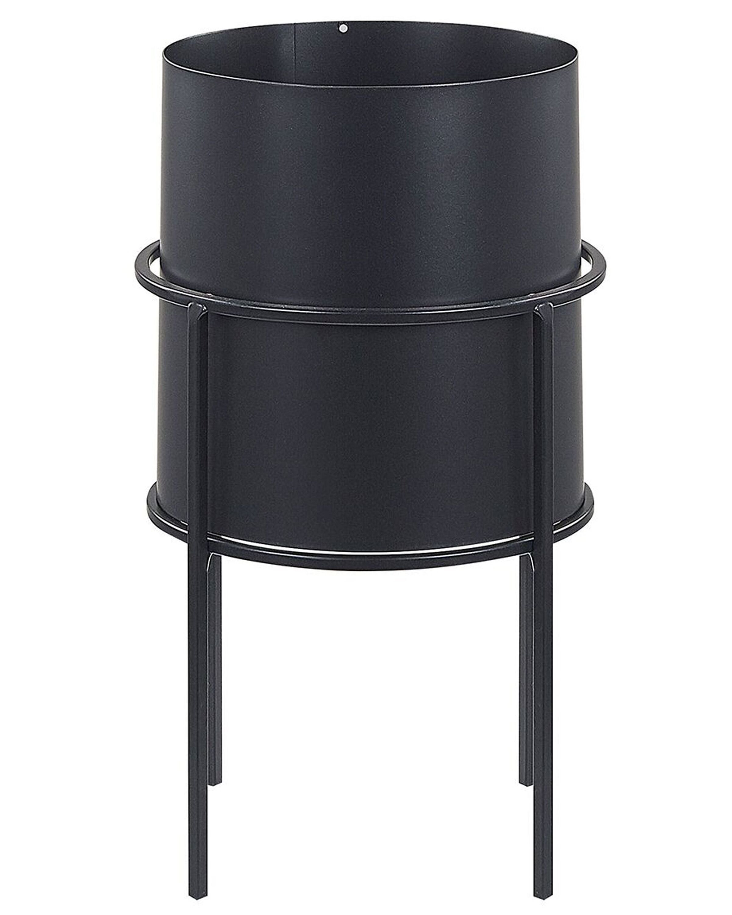Elevated Plant Pot MILEA Metal 16 cm Black