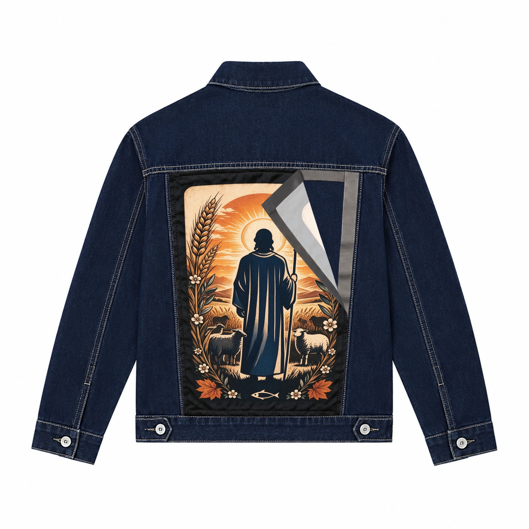 Unisex |Church Special Denim Jacket — Replaceable background