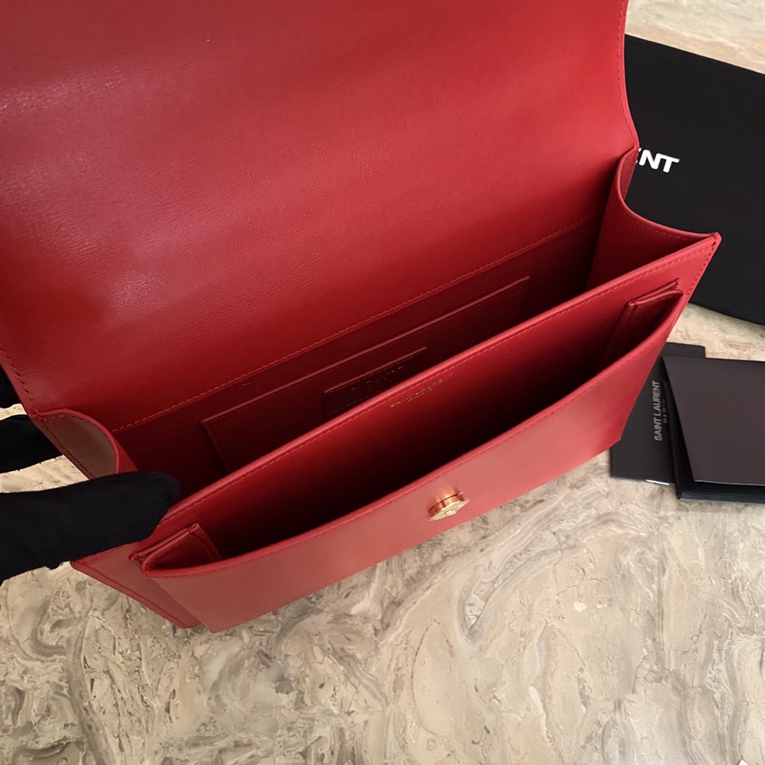 MEDIUM SUNSET SATCHEL IN SMOOTH LEATHER1:1High-quality replica