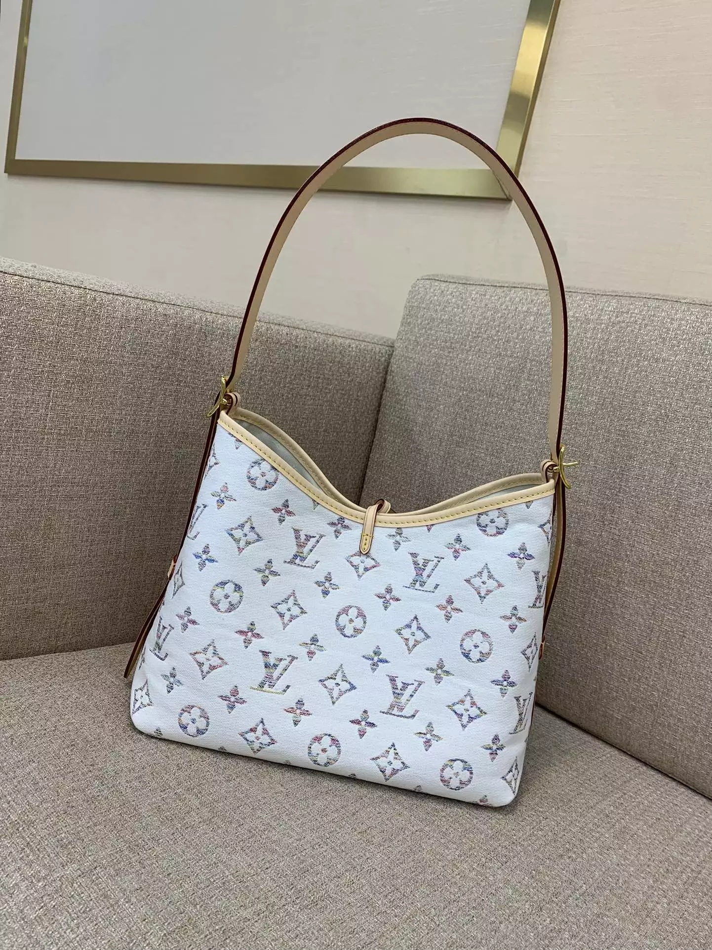 CarryAll PM Multicolor Beige Monogram Jacquard Fabric1:1High-quality replica