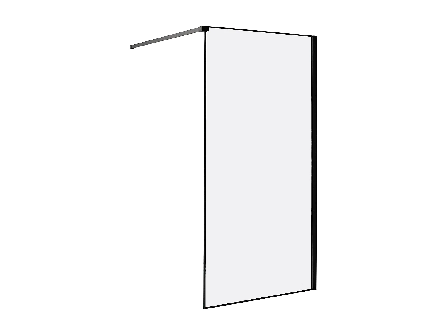 Parois de douche WASPAM 100 x 190 cm Noir