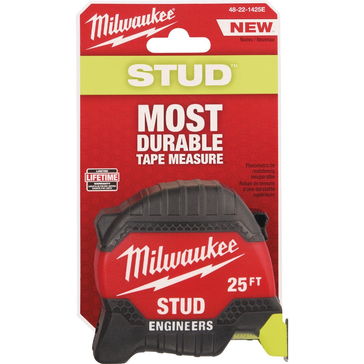 Milwaukee 25 Ft. STUD Tape Measure with Engineer's Scale