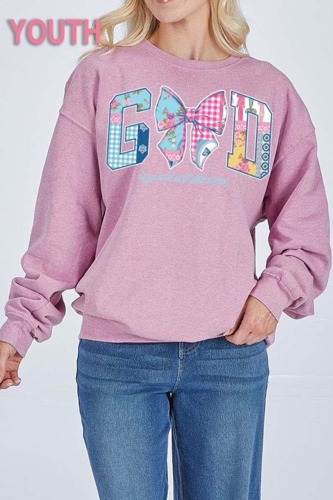 YTH-CREW-GOD-BBLGUM - Simply Southern Outlet