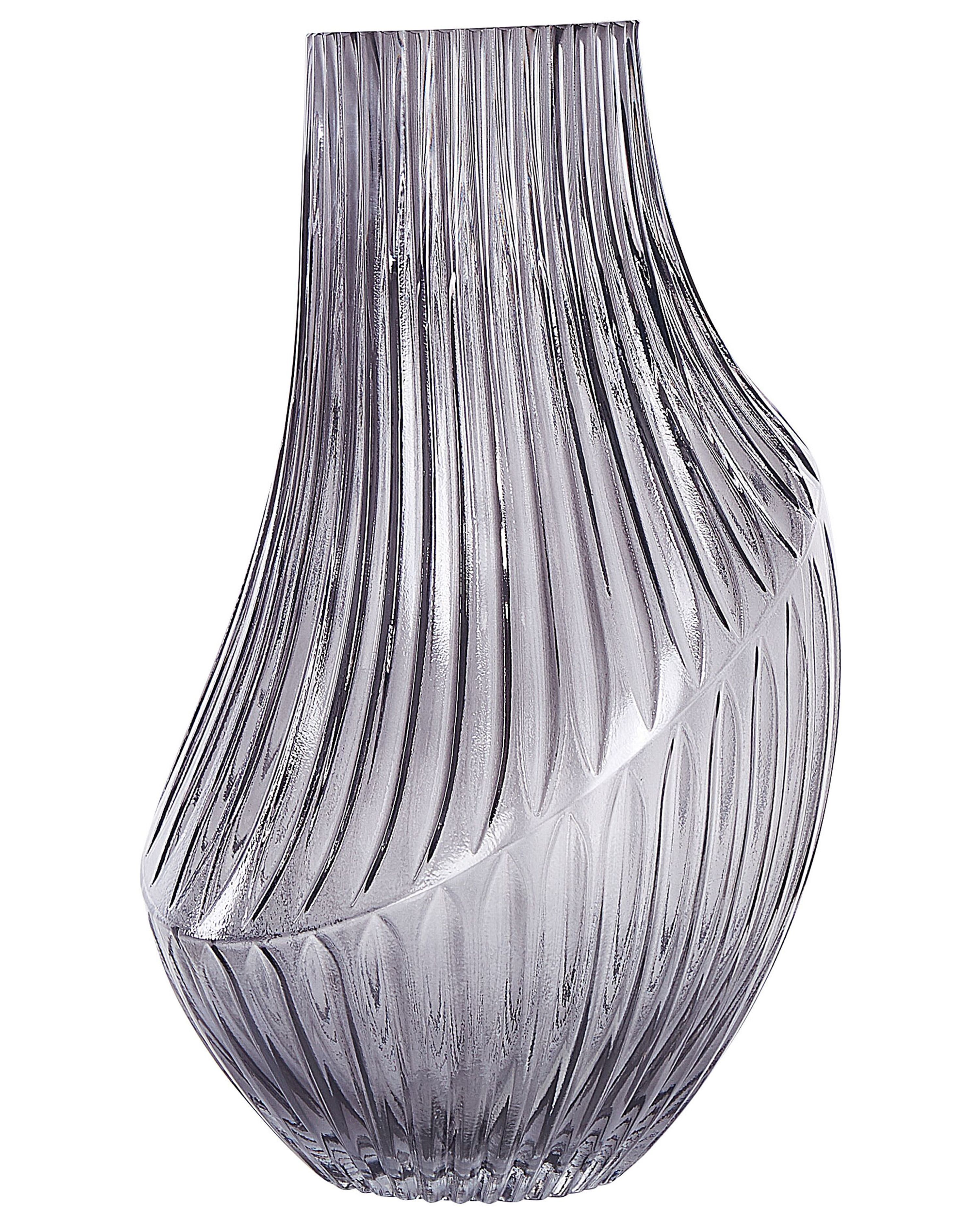Flower Vase MYRSINA Glass 36 cm Grey