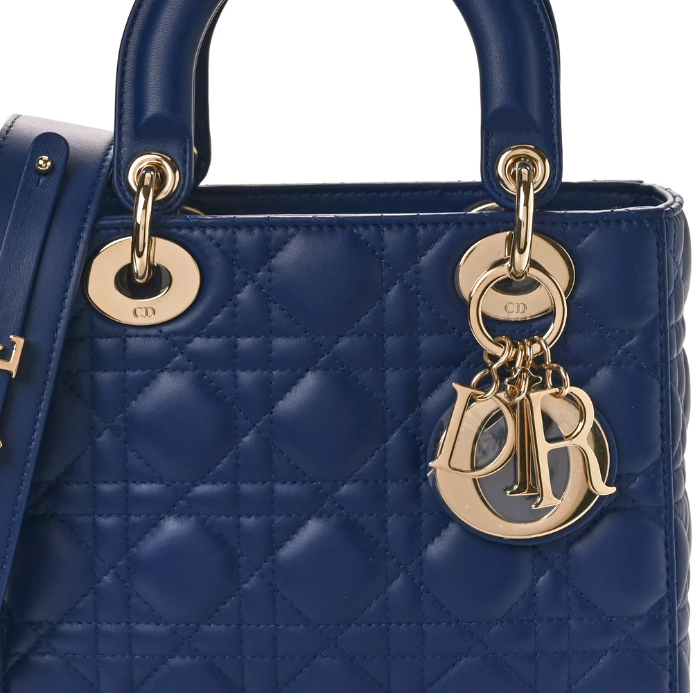 Mirror Quality Dior Lady Dior Replica Handbag with Light Gold Hardware1:1High-quality replica