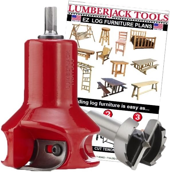 Lumberjack Tools Tenon Cutter Kit for Log Furniture, 1.5