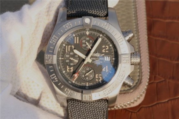 Replica Breitling Avenger Bandit Titanium GF Gray Dial Gray Nylon Strap A7750 - Top club