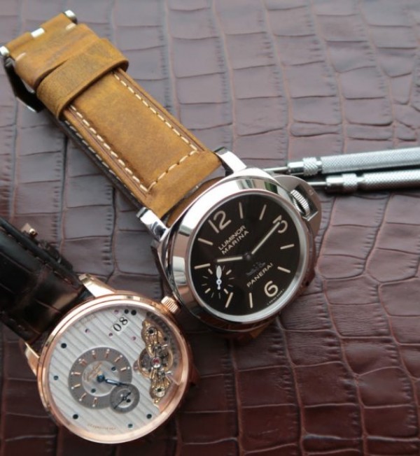 Replica Panerai PAM416 Beverly Hills Brown Asso Strap A6497 - Top club