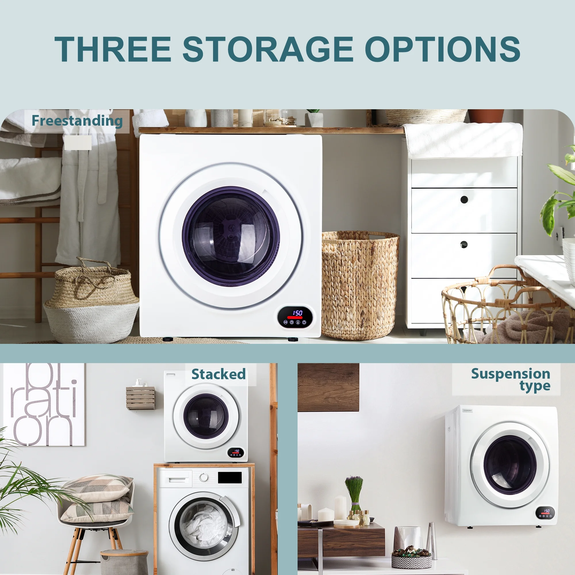 Simzlife 1.6 Cu. ft. Portable Clothes Dryer, Electric Compact Dryer Machine, 19.5 in W, 23.6 in H - Image 26
