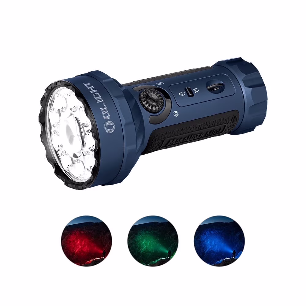 OLIGHT Marauder Mini 7,000 Lumens Bright Flashlight with 600 Meters Beam Distance, Powerful RGB Lights, Magnetic Rechargeable for Outdoors Work, Hunting, and Searching(Black) - Image 3