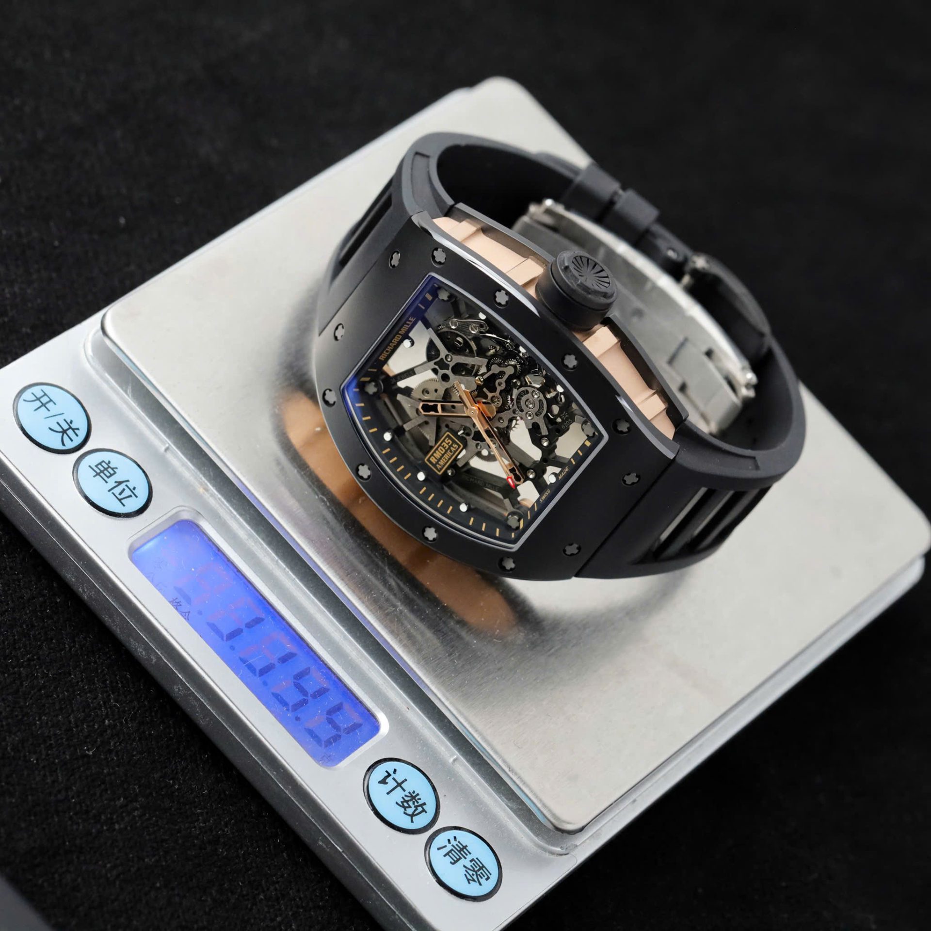 Richard Mille RM035 Americas Toro Clone Watches Black Ceramic Rubber Strap ZF Factory 40x48mm - Elite Watch Atelier