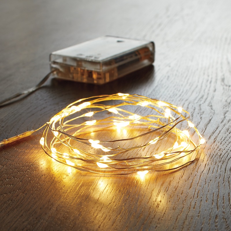 Set of 2 Battery-Powered 10-Foot Mini Fairy String Lights - MIDNIGHT VELVET CATALOG