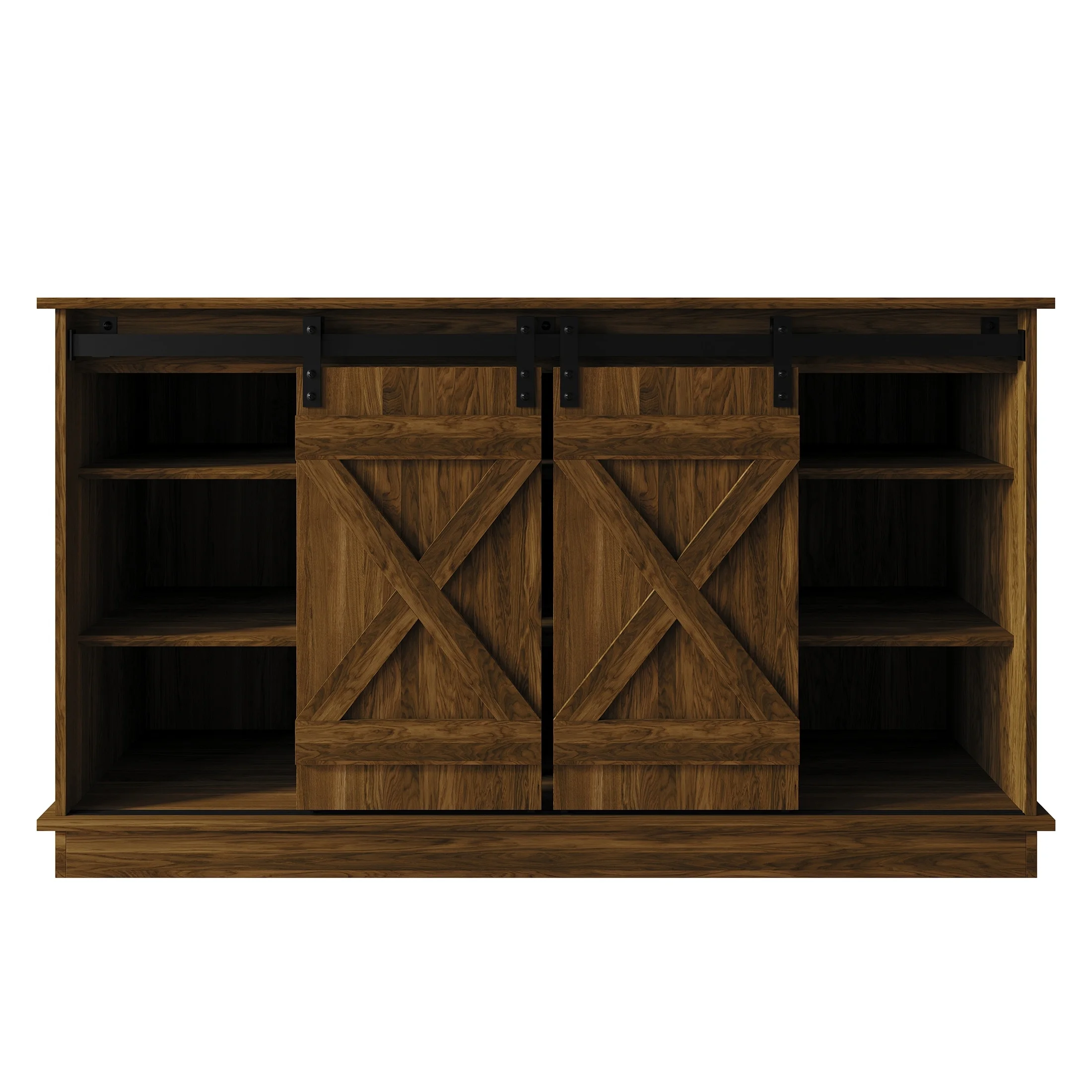 CraftPorch  Vintage Style X-shaped TV Stand Console Brown