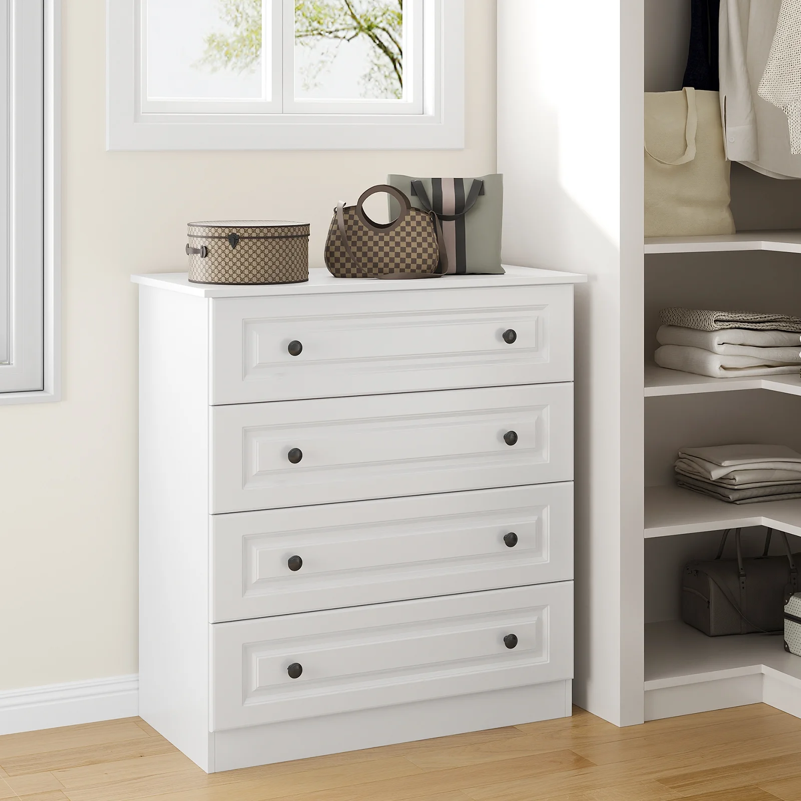 IDEALSOUL Dresser, Black Dresser Tall dresser with Large Storage Space, 4 Drawer Dresser for Bedroom, Hallway, Entryway - Image 19