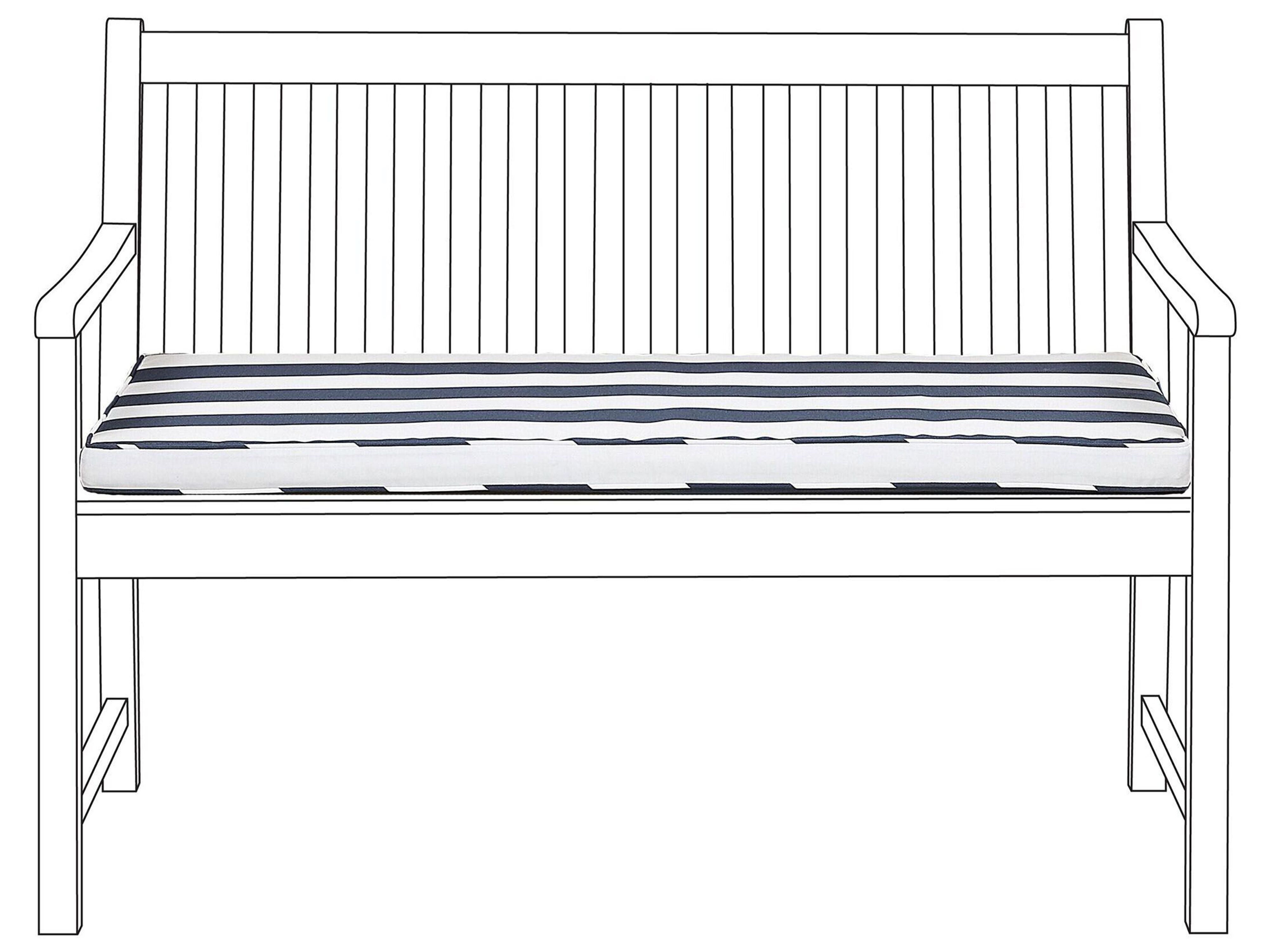 Bench Seat Pad Cushion VIVARA 112 x 54 cm Navy Blue