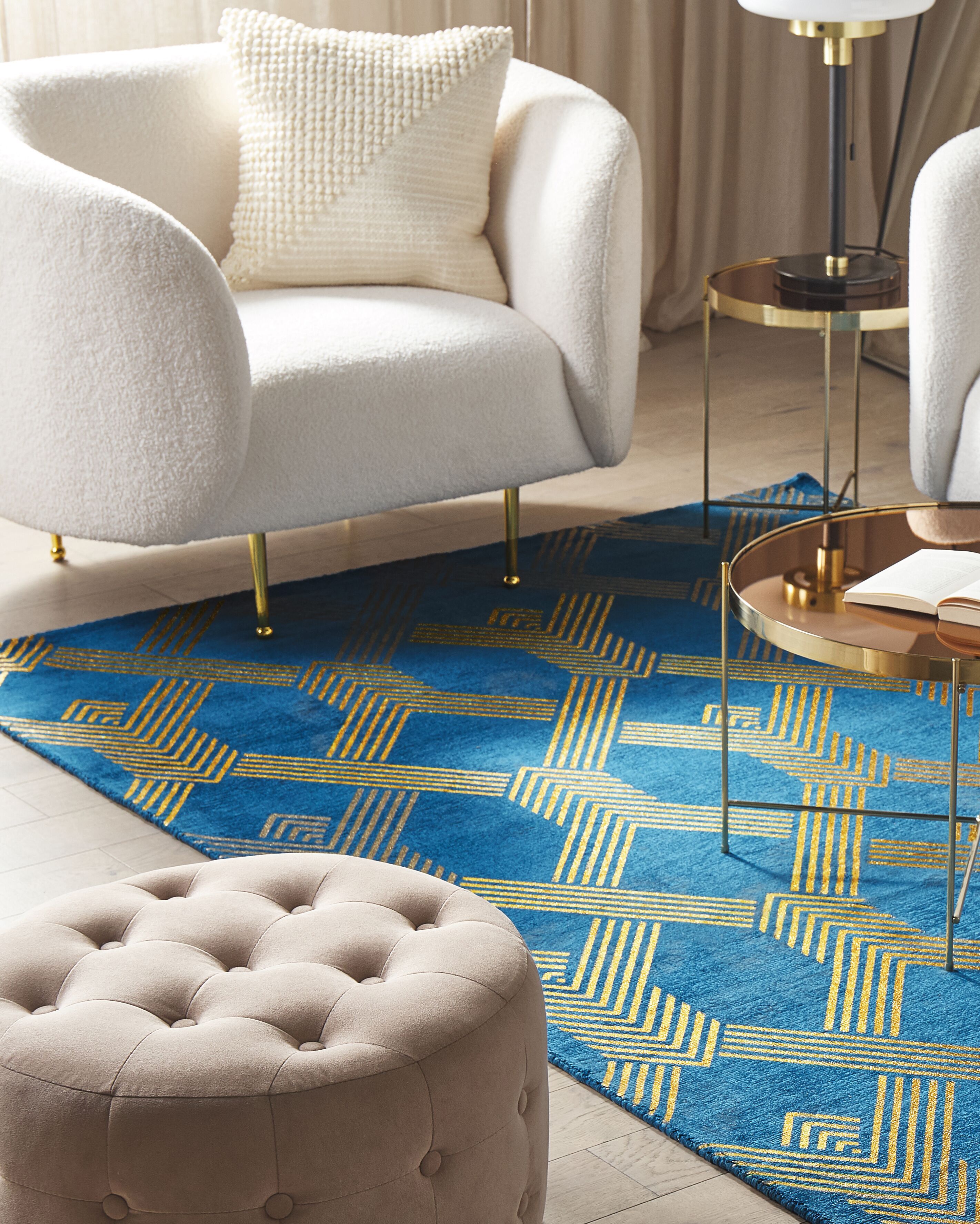 Rug VEKSE Blue 160 x 230 cm Viscose