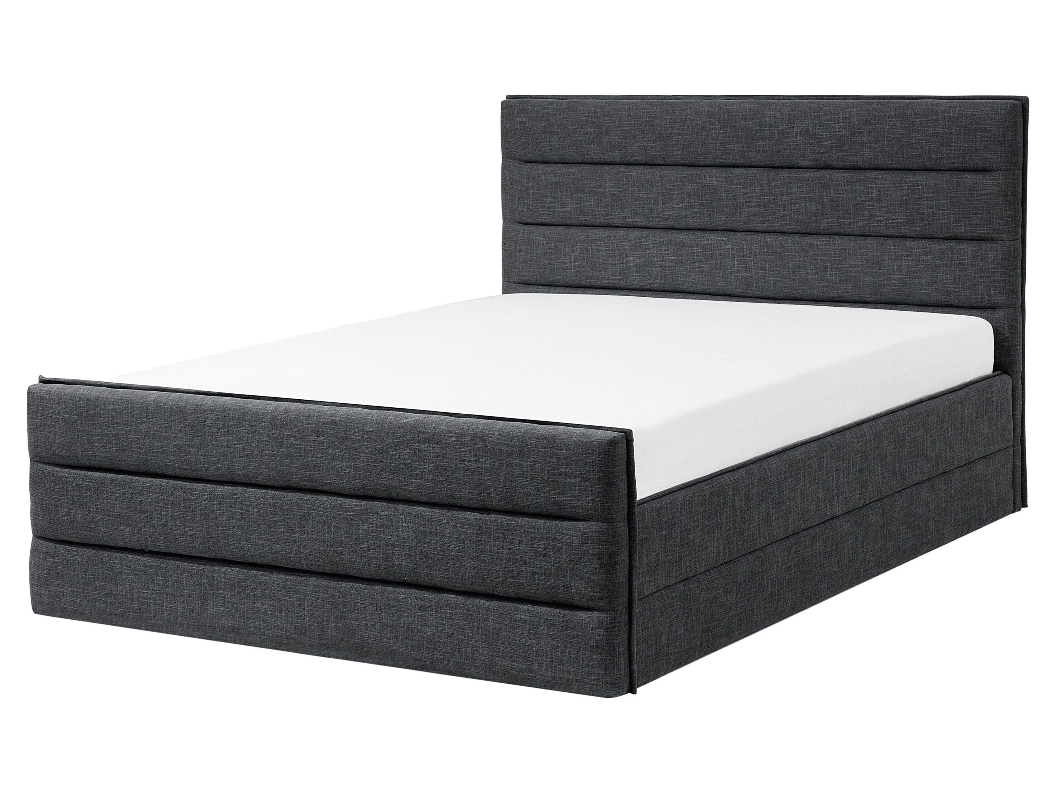 Bed Fabric VALBONNE 160 x 200 cm (EU King Size) Dark Grey