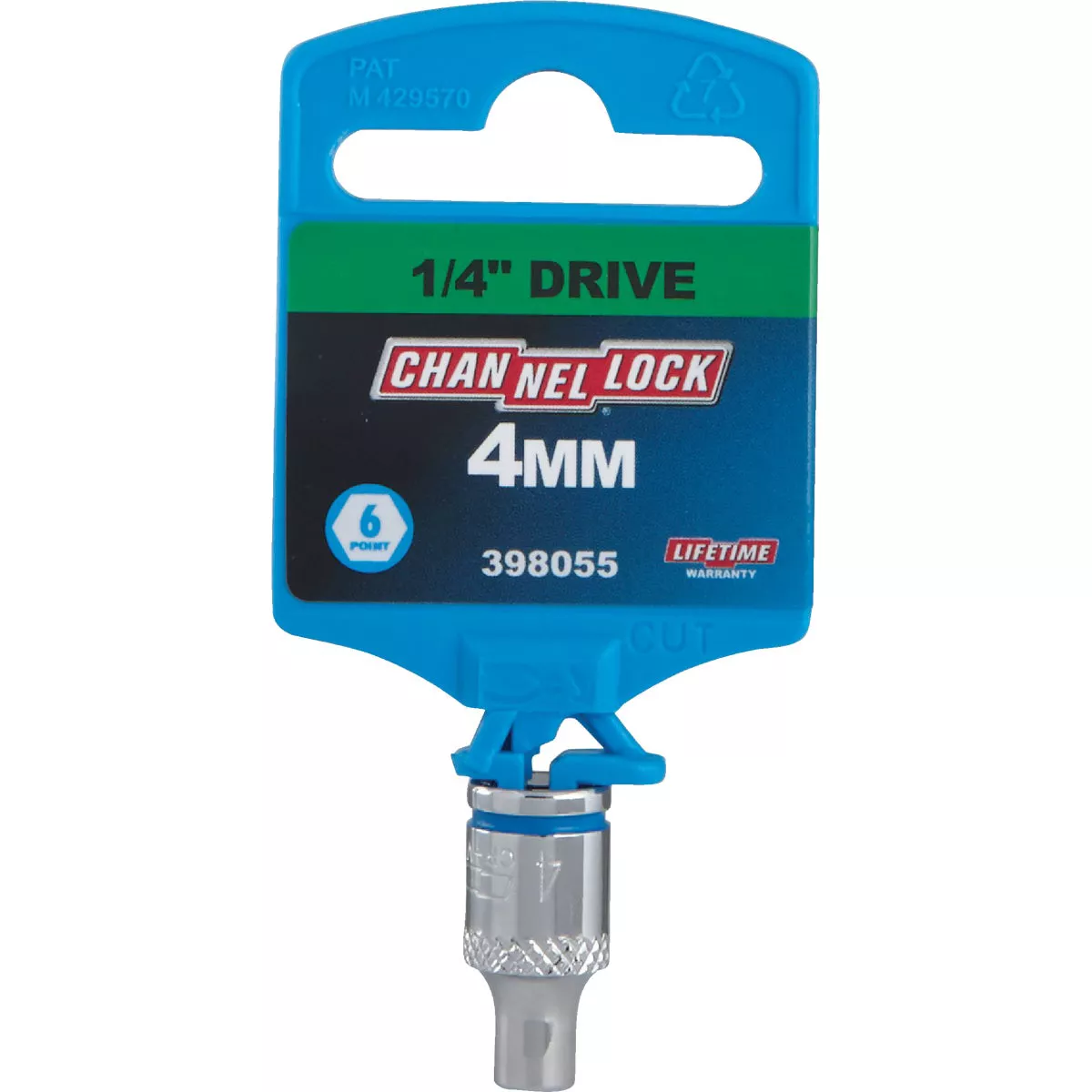 Channellock 1/4 In. Drive 4 mm 6-Point Shallow Metric Socket