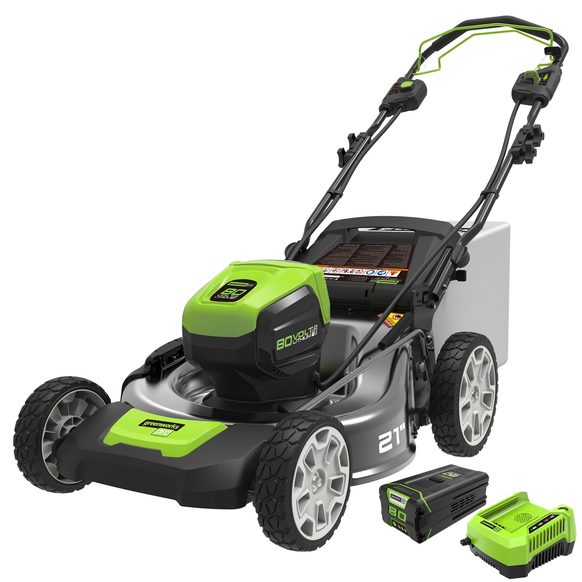 80V Cordless 21 Self-Propelled Brushless Lawn Mower | Greenworks