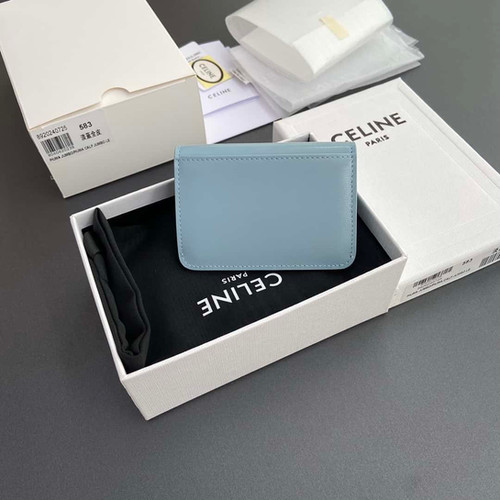 AAA+ Replica Celine Small Flap Wallet Triomphe Shiny Calfskin