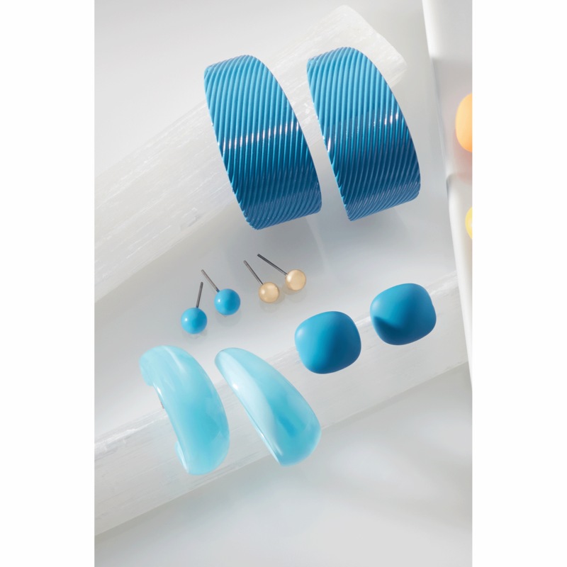 5-Pair Color Earring Set - MIDNIGHT VELVET CATALOG