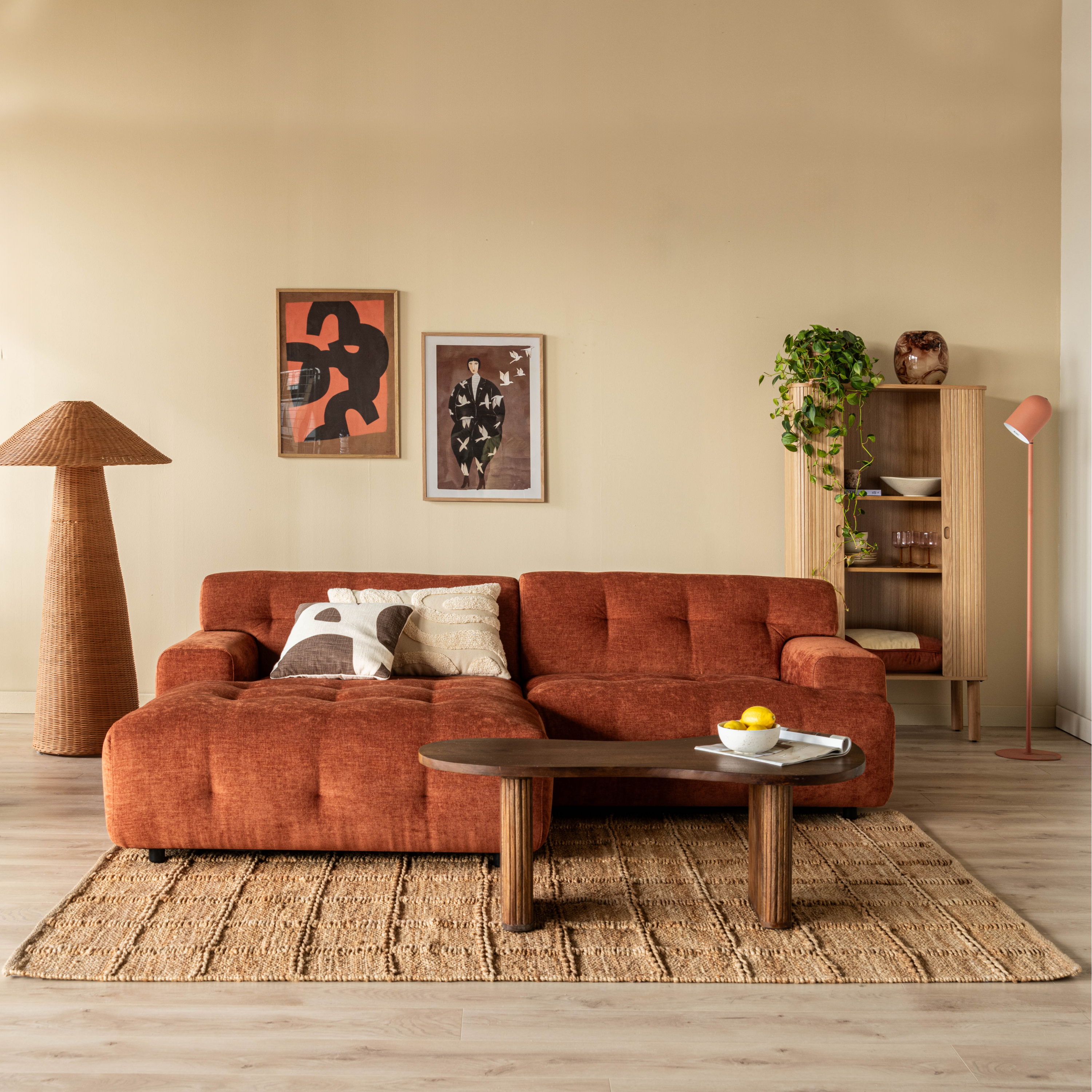 Blokker Grids Vloerkleed 170 x 240 cm - Naturel
