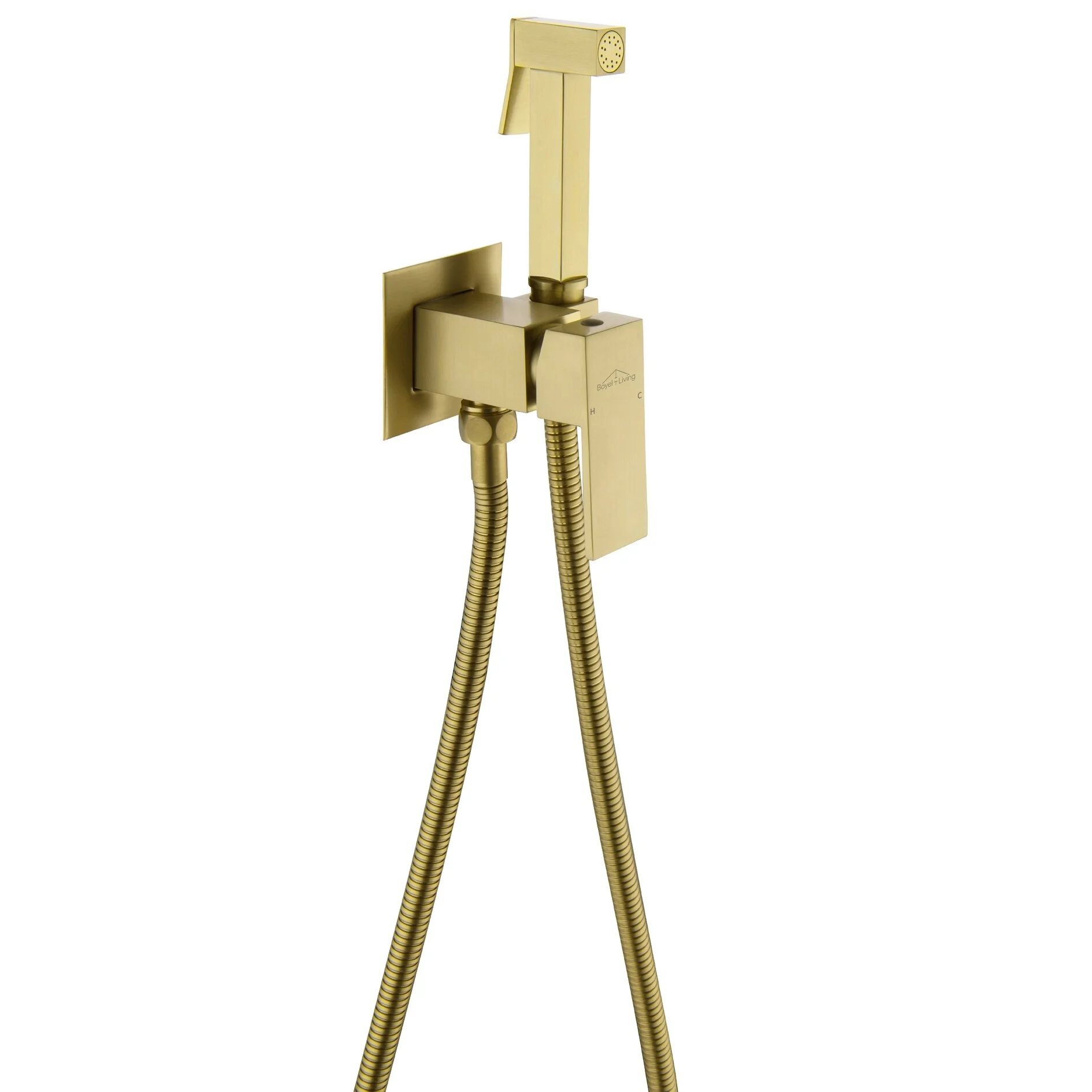 Clihome  Wall Mount Single-Handle Bidet Faucet with Handle Gold Brushed