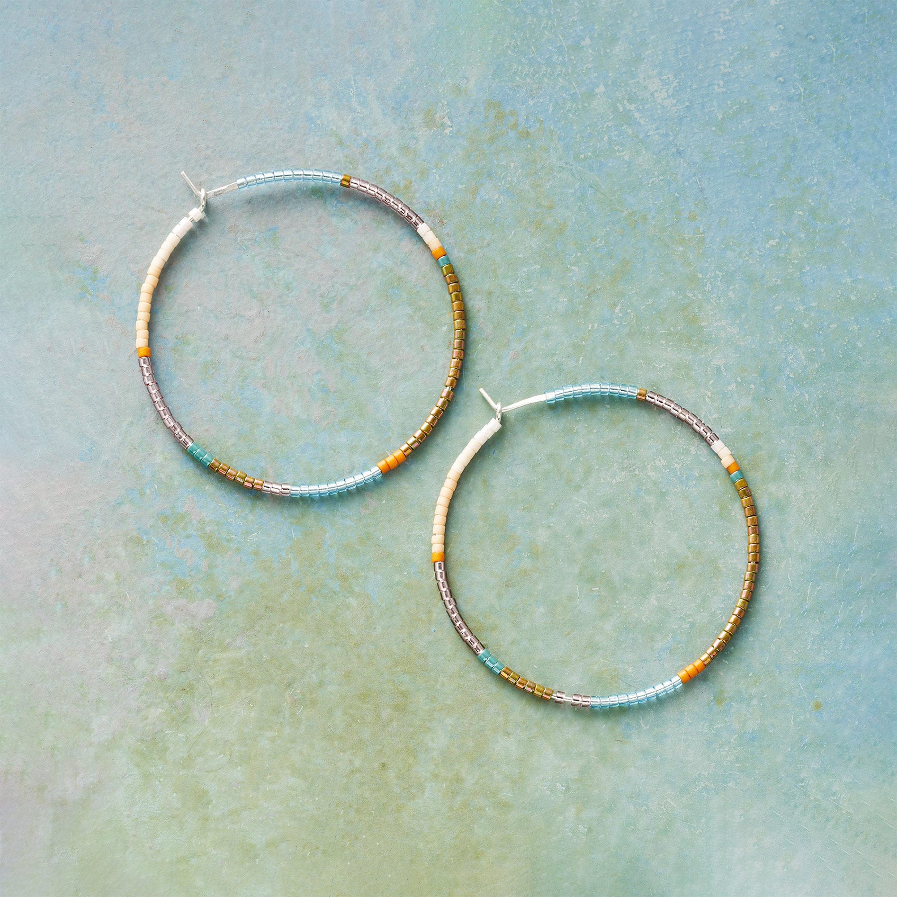Color Block Hoop Earrings - Sundance Clothing