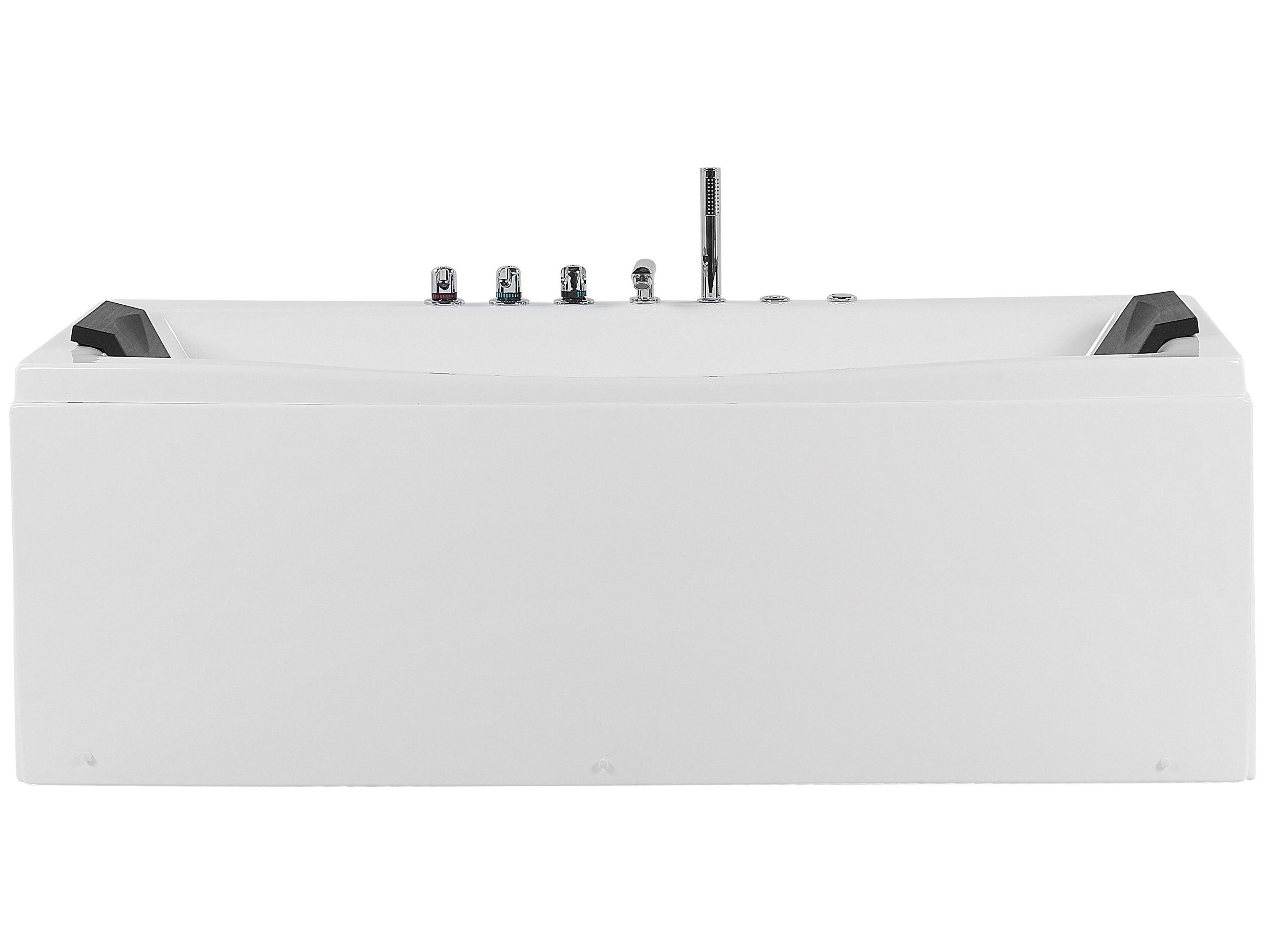 Corner Hot Tub with LED MOOR 1730 x 810 mm White