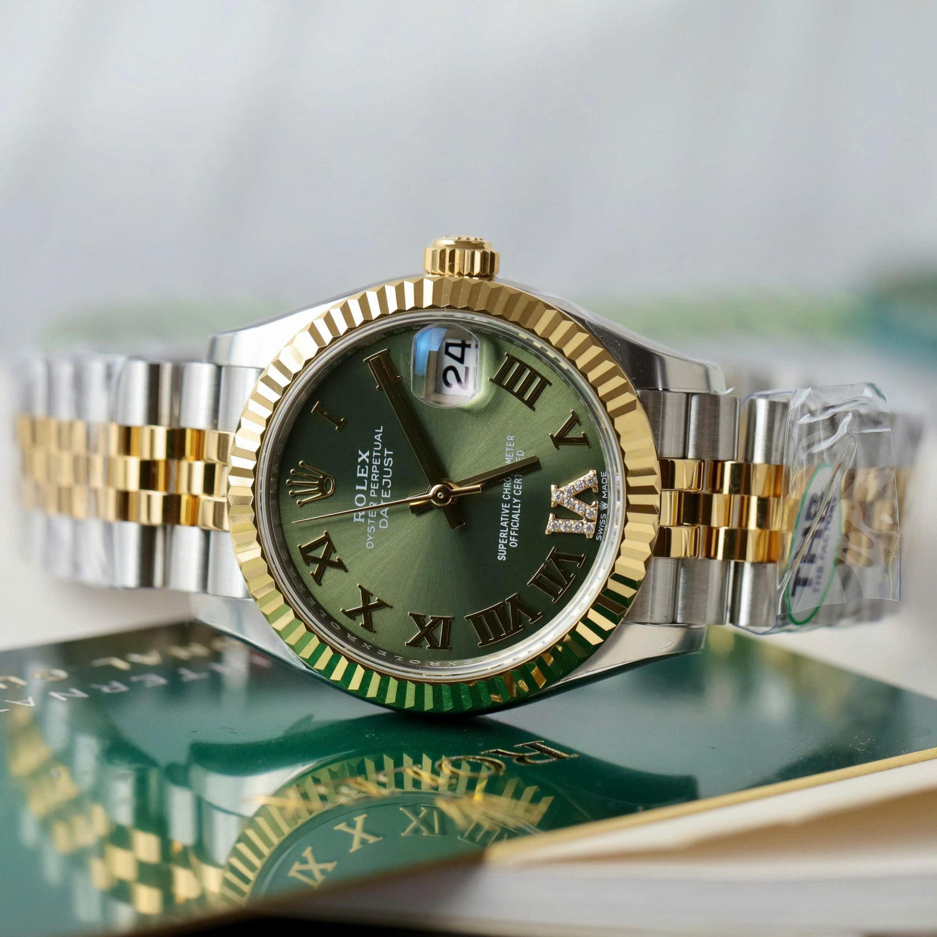 Rolex DateJust Best Replica Watch Green Dial Jubilee Strap THB Factory 31mm - Top club
