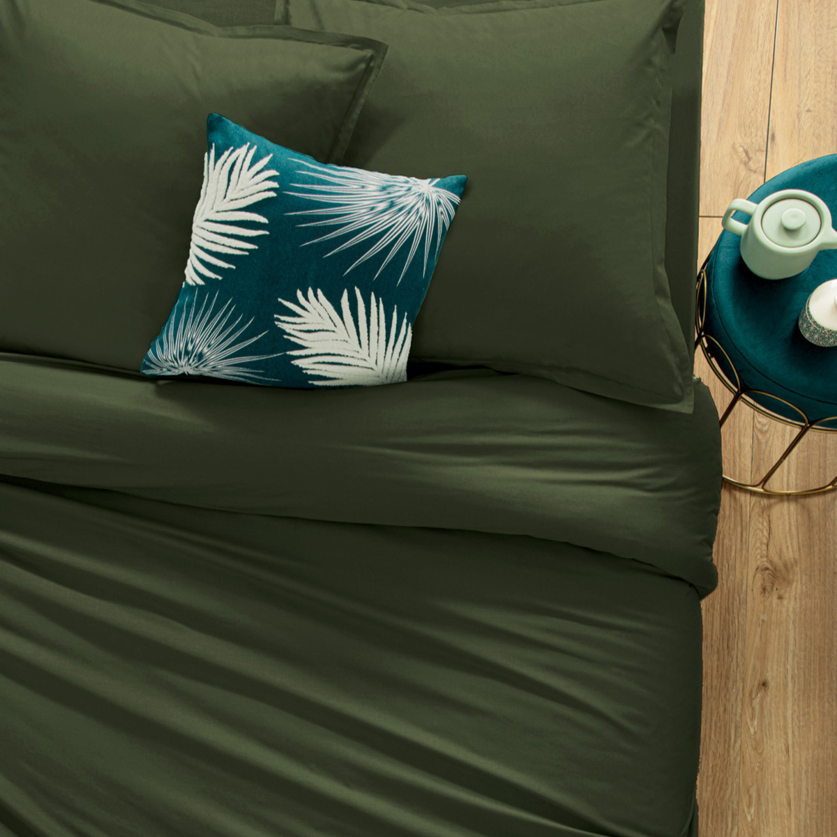 Duvet cover, cotton Khaki green, 240x220 cm