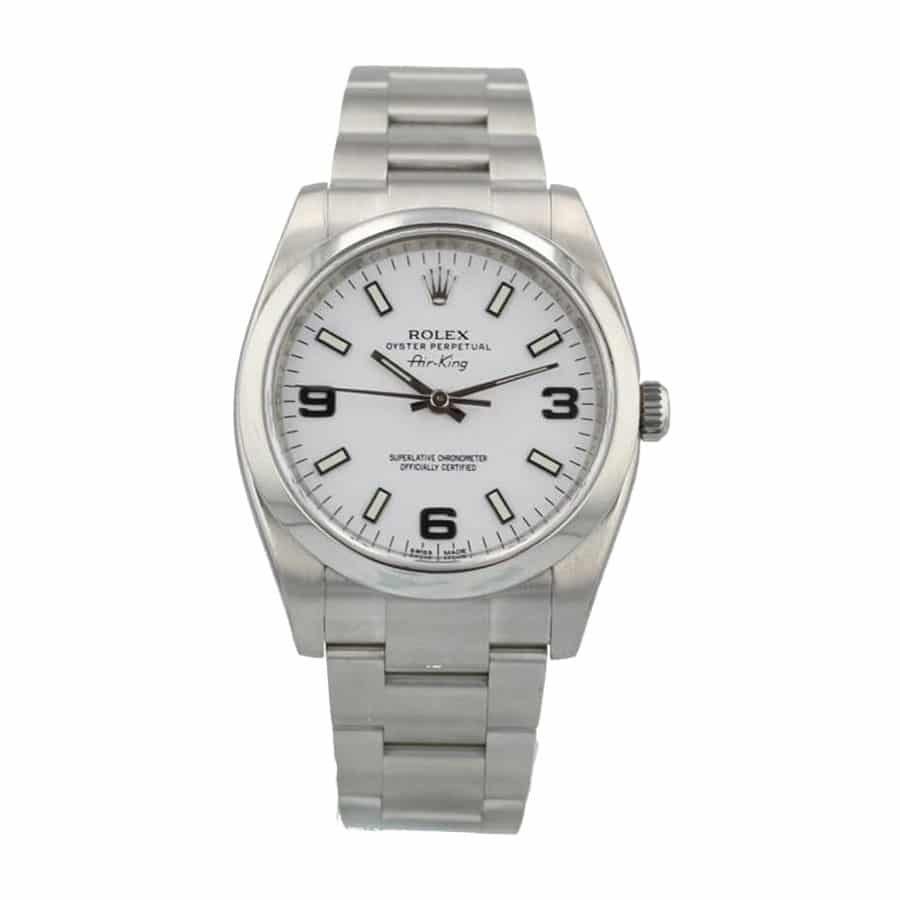 Rolex Air King Stainless Steel White Dial 114200 Replica - Elite Watch Atelier