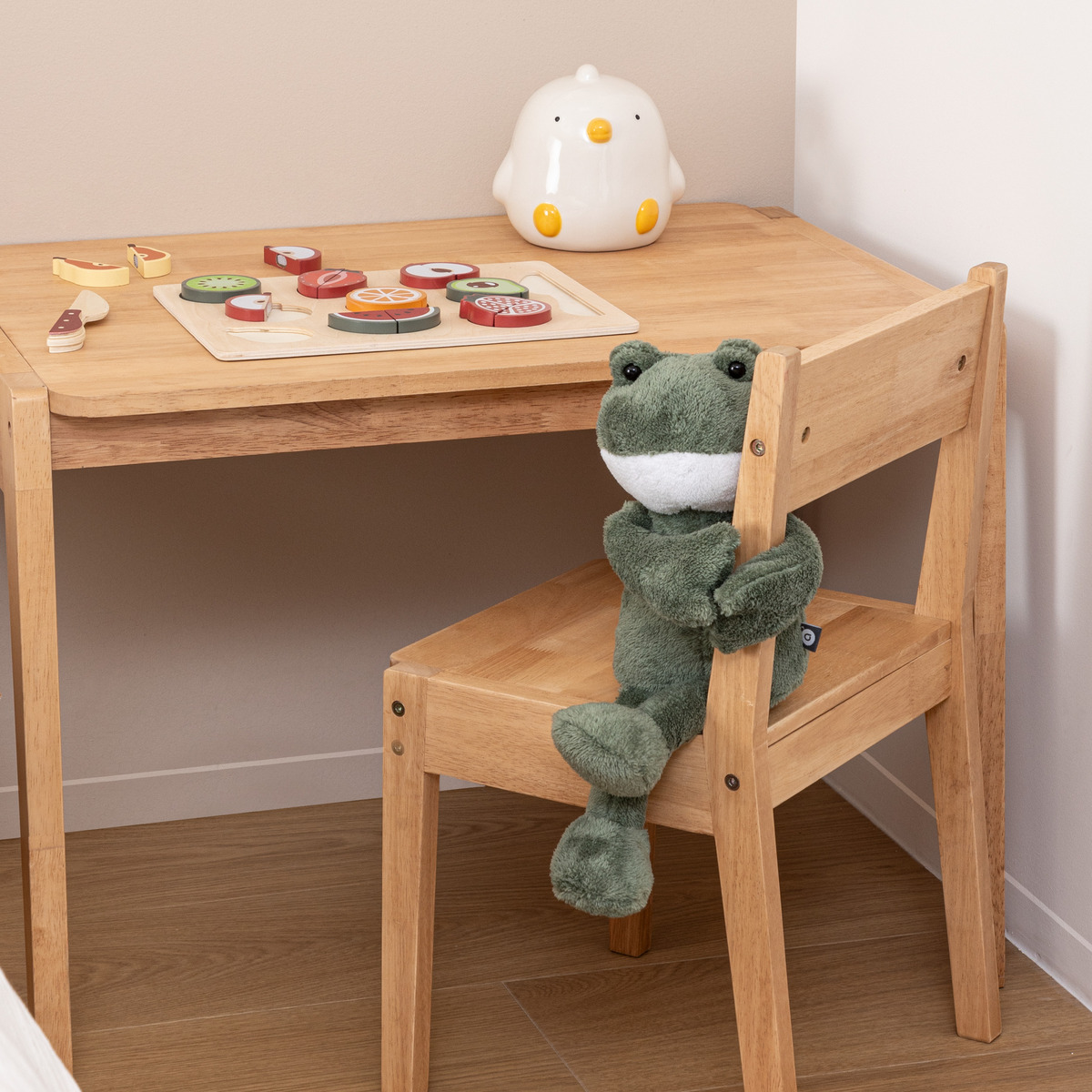 Frog plushie "Loes" Green, H.35 cm