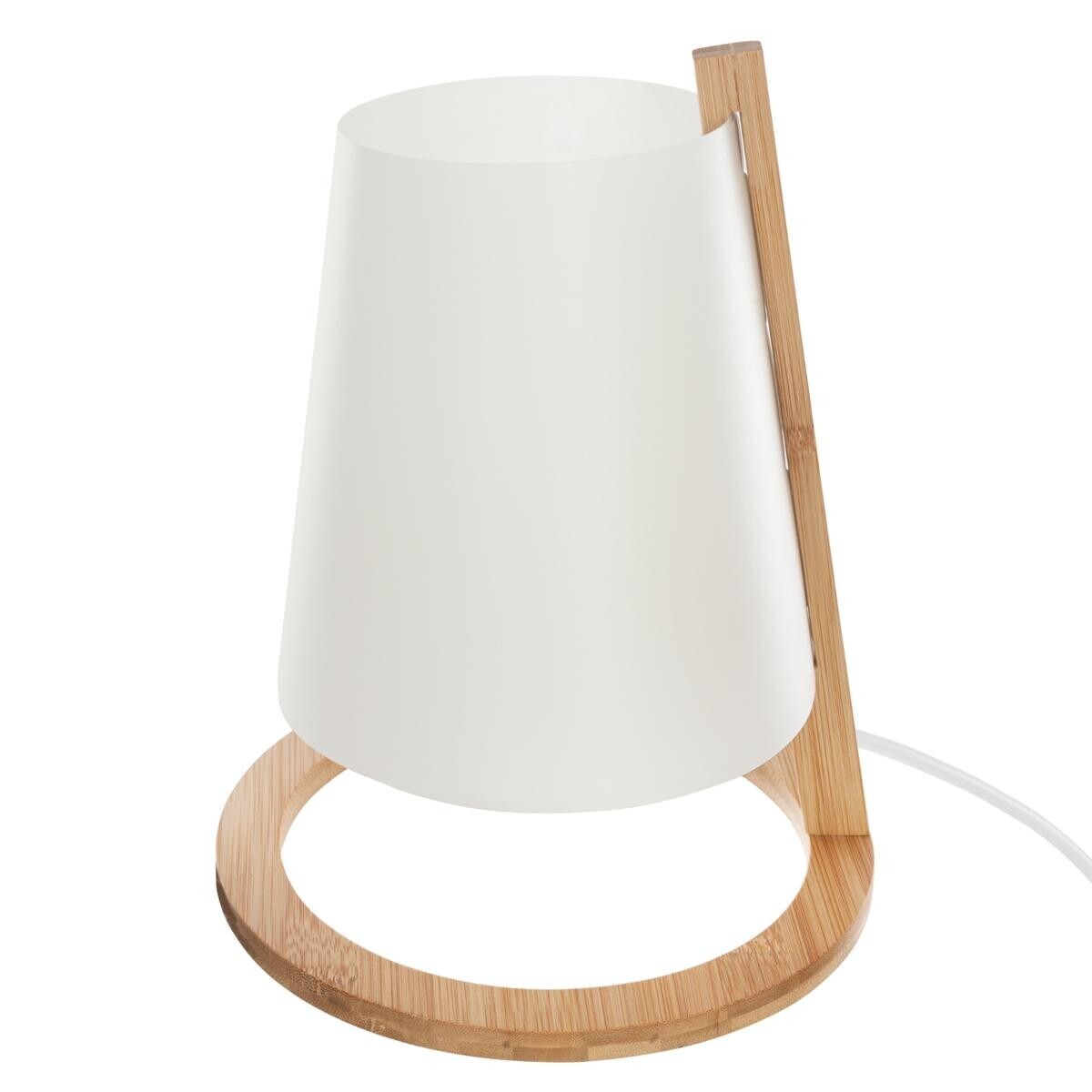 Lamp "Pita" White bamboo, H.26 cm