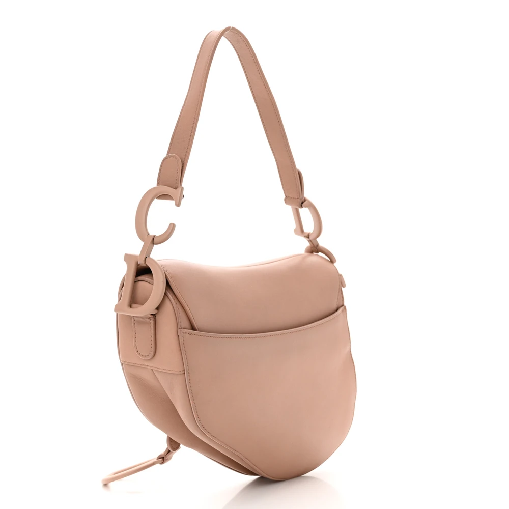 Dior Blush Ultra Matte Calfskin Leather Medium Saddle Bag Matte Beige Hardware Reps1:1High-quality replica