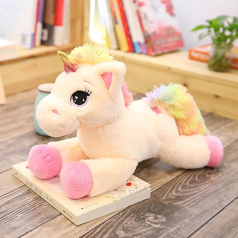 Grote 80 cm Kleurrijke Eenhoorn Knuffel van Zacht Pluche – Perfect Speelgoed voor Kinderen