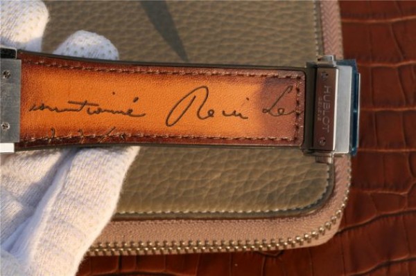 Replica Hublot Classic Fusion 45mm SS Berluti Scritto Brown Leather Dial Gummy Strap A2892 - Top club