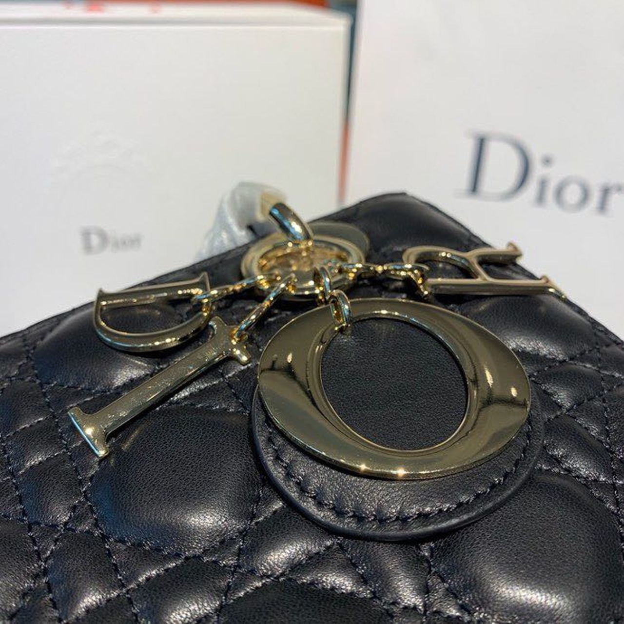 Christian Dior Small Lady Dior Bag Black For Women 8in/20cm1:1High-quality replica